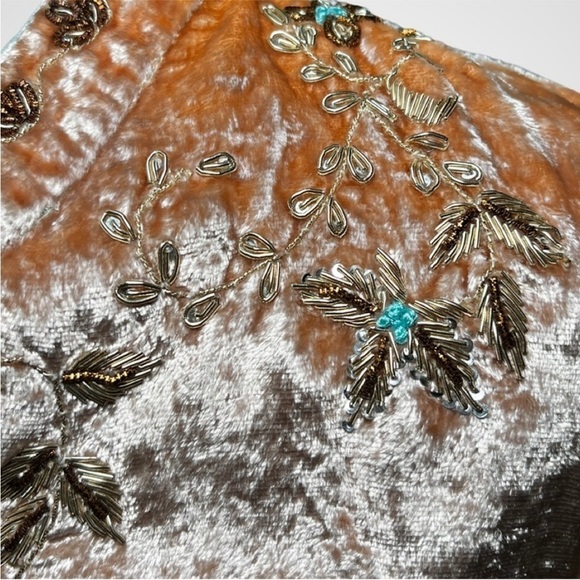 SOFT SURROUNDINGS Crushed Velvet Moroccan Beaded Tunic in Pink, Size PXS EUC - Picture 8 of 14